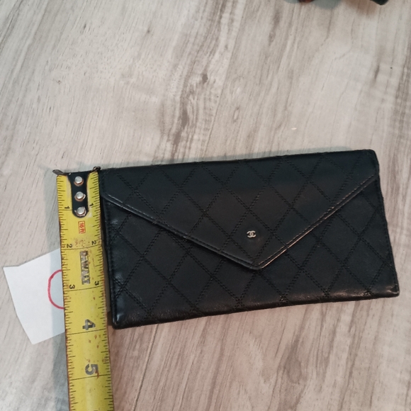 Authentic CHANEL Vintage Diamond Stitch CC Envelope Long Wallet Clutch ❤️❤️ - Picture 14 of 14